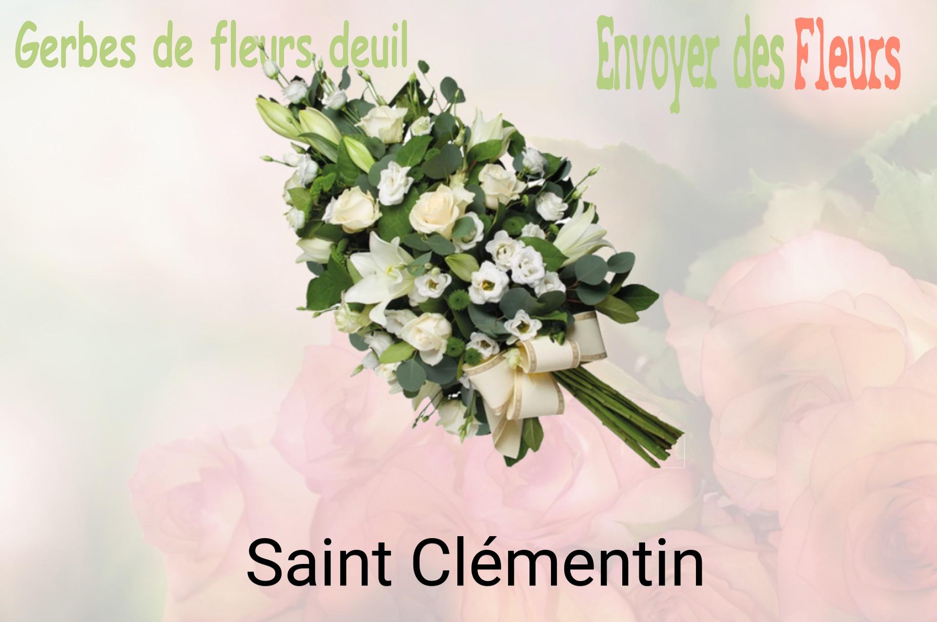 Gerbe de fleurs de deuil livrée à Saint-Clémentin
